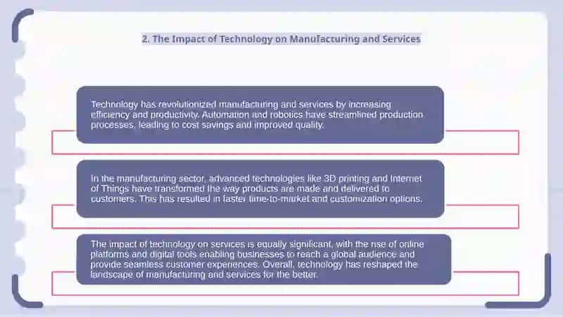 Trends in Manufacturing and Services 4