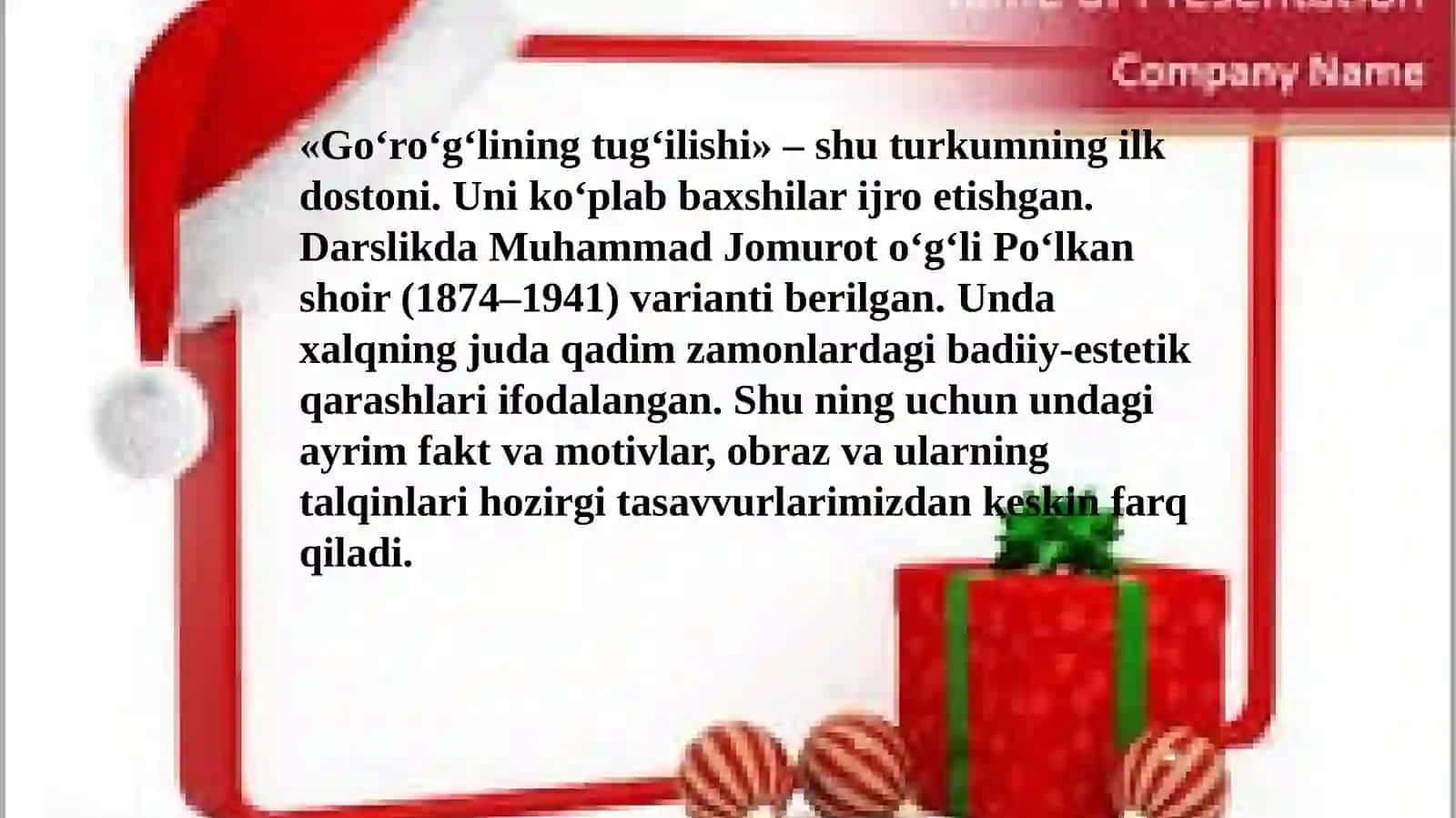 GO’RO’G’LINING TUG’ILISHI DOSTONI HAQIDA 4