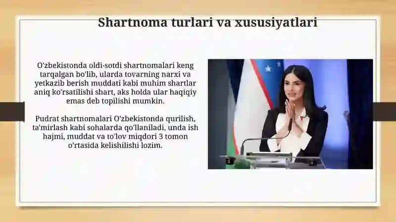 Shartnomalar va ularning o'rni O'zbekistonda 4