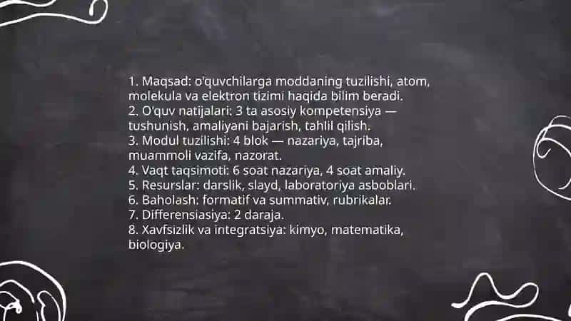 Moddaning tuzilishi mavzusini o‘qitish metodikasi 4