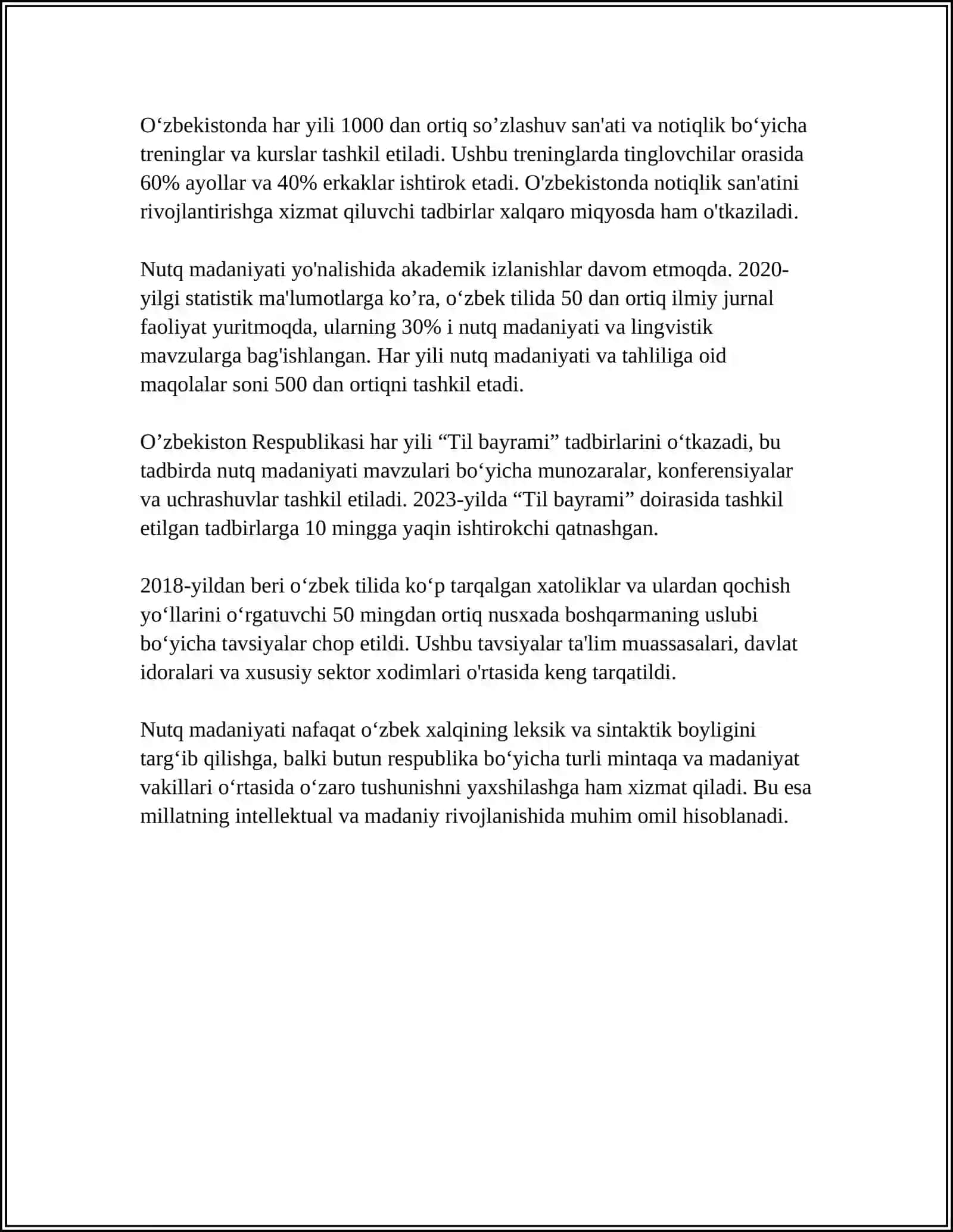PEDAGOGIK NUTQ ODOBI 4