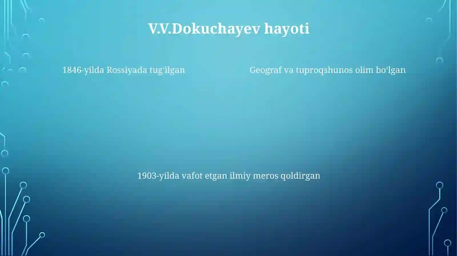 Tuproqshunoslikda V.V.Dokuchayev hissasi 4