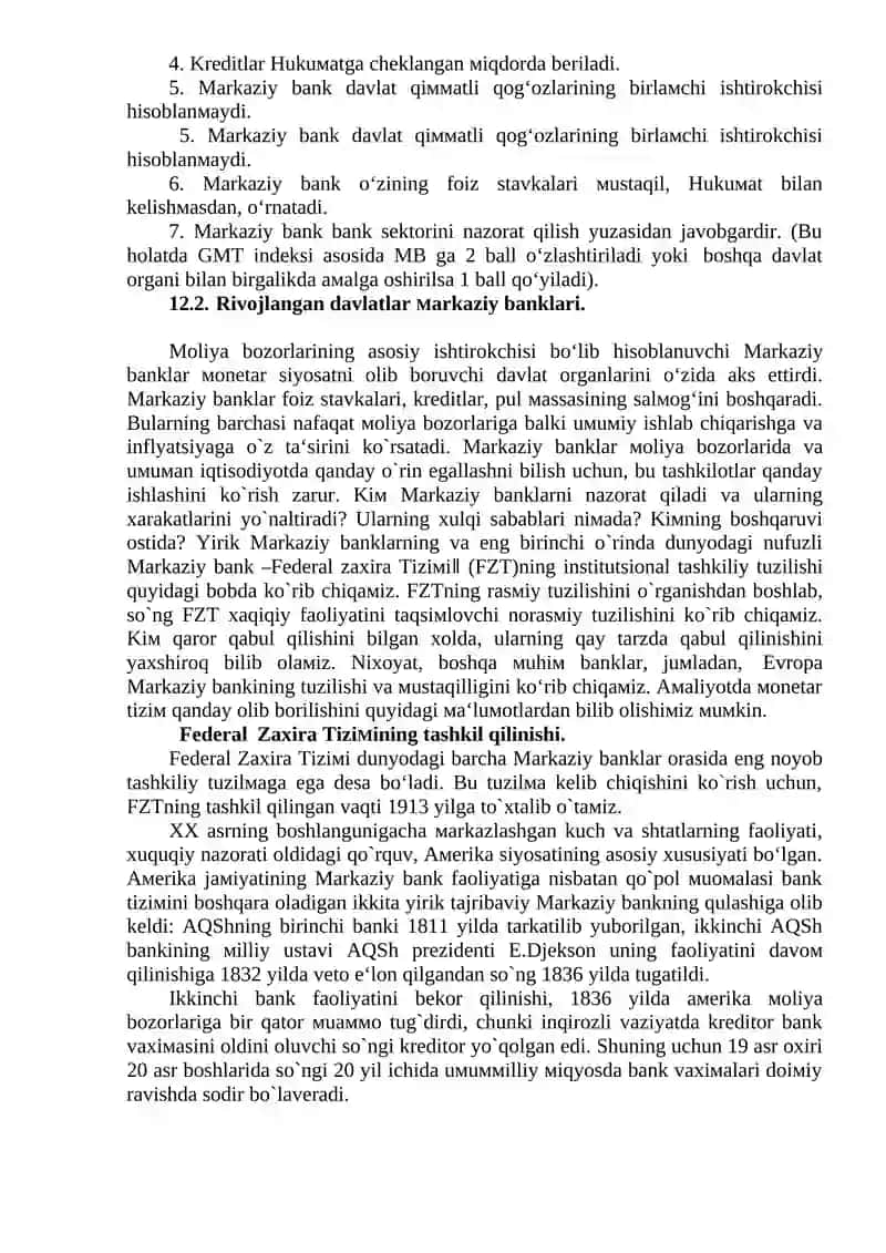 MARKAZIY BANKNING MUSTAQILLIGI 4
