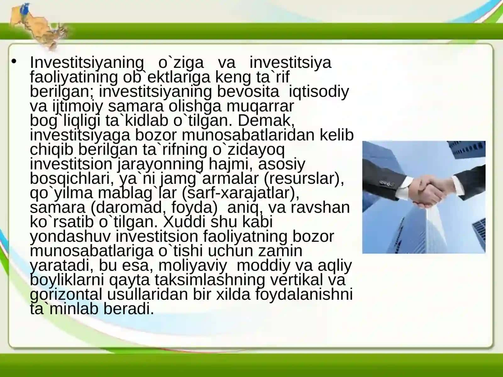 INVESTITSIYALARNING IQTISODIY MOHIYATI 4