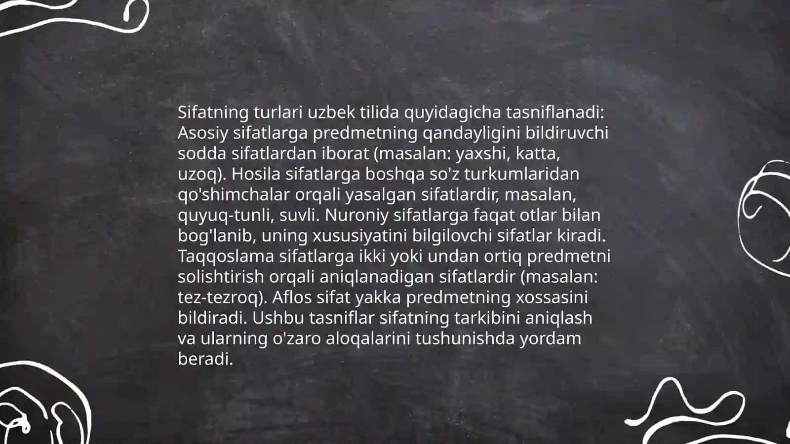 Sifat soʻz turkumi 4