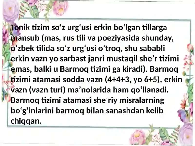 Barmoq vazni 4
