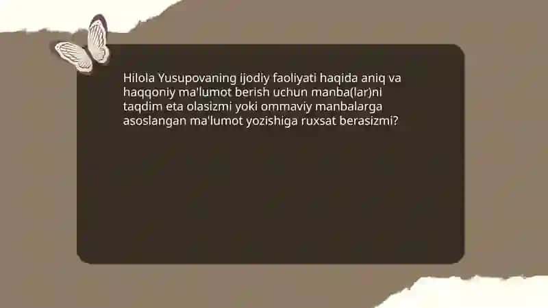 Hilola Yusupova biografiyasi 4