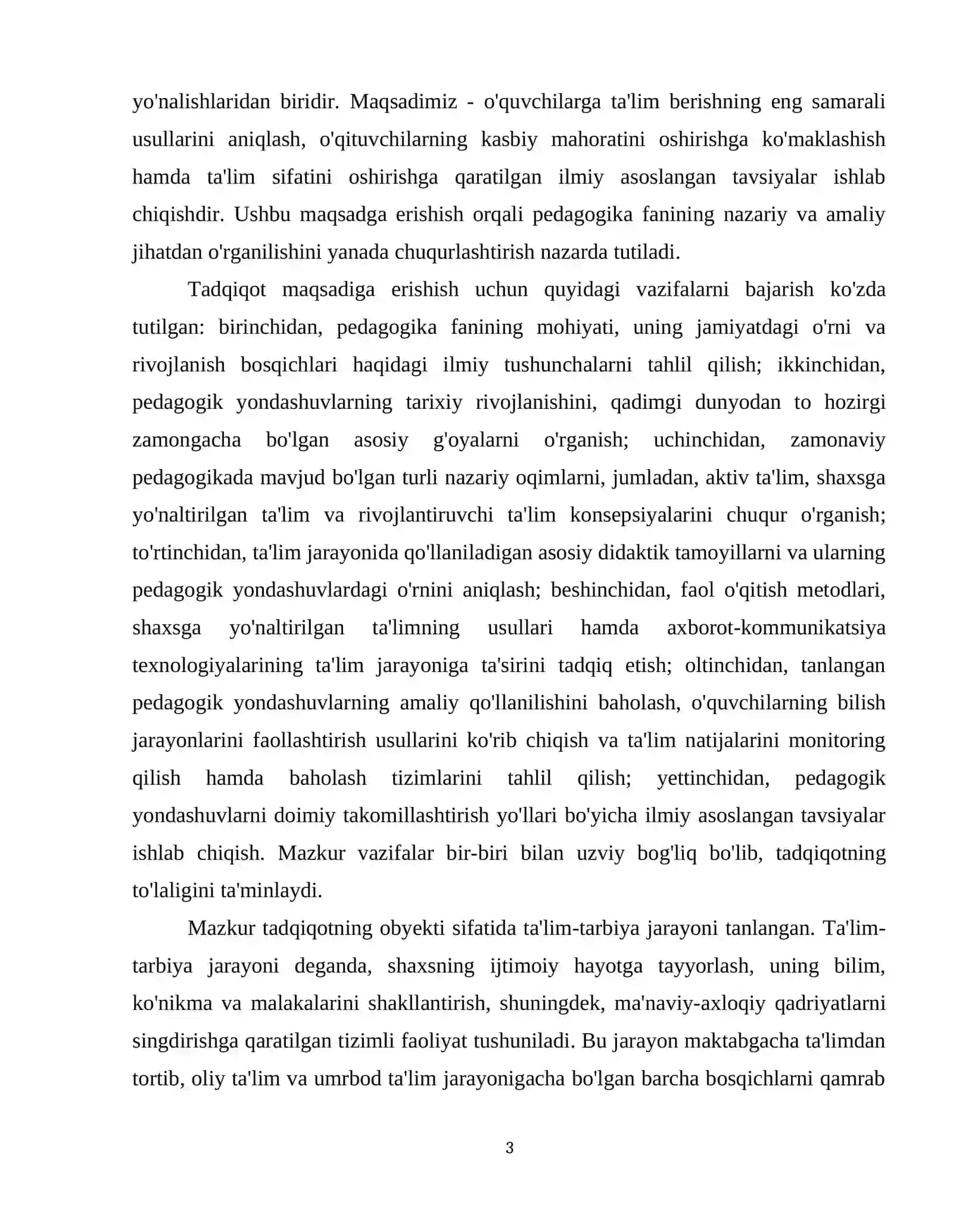 Pedagogika fanini anglashda asosiy 4