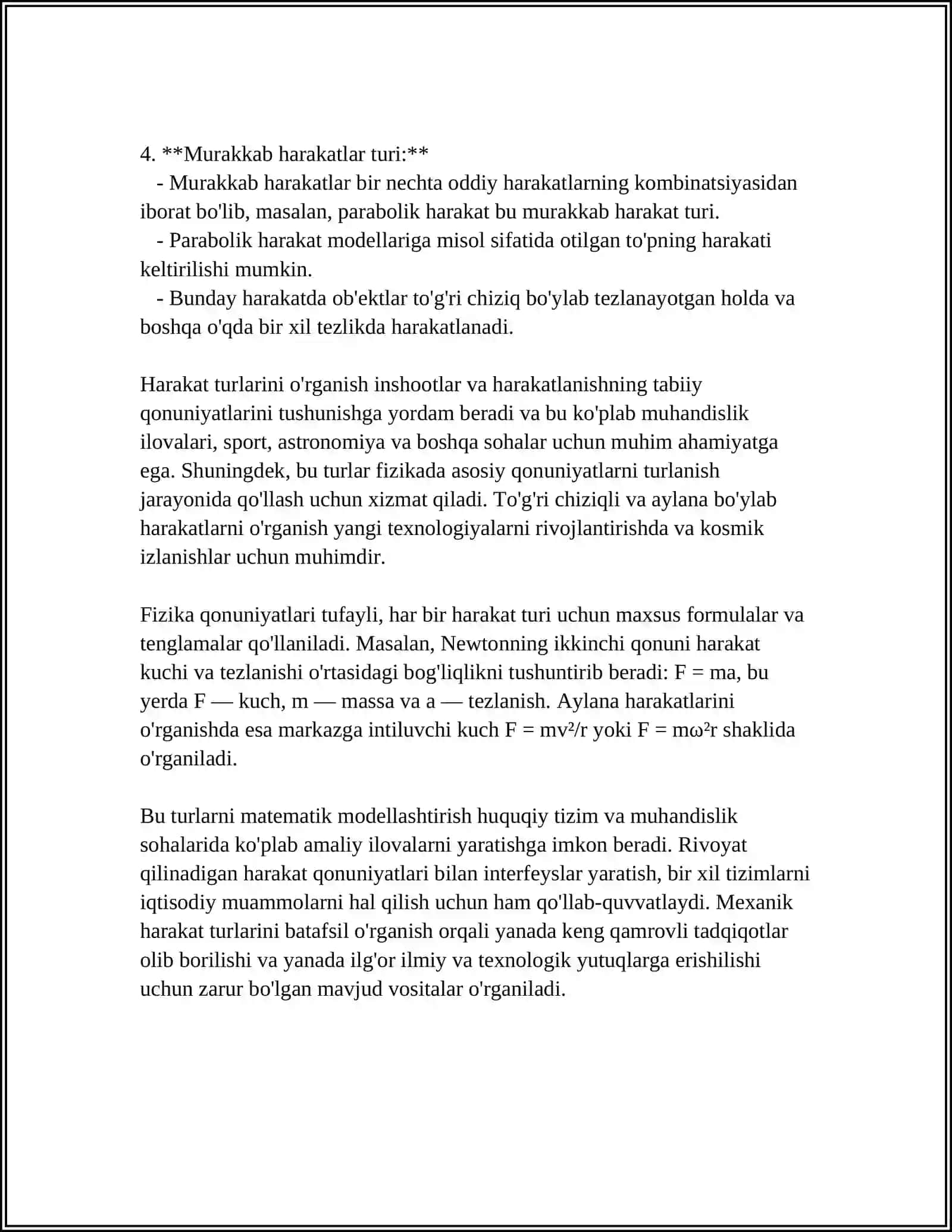 YERNING TORTISHISH MAYDONIDA JISMLARING HARAKATI 4