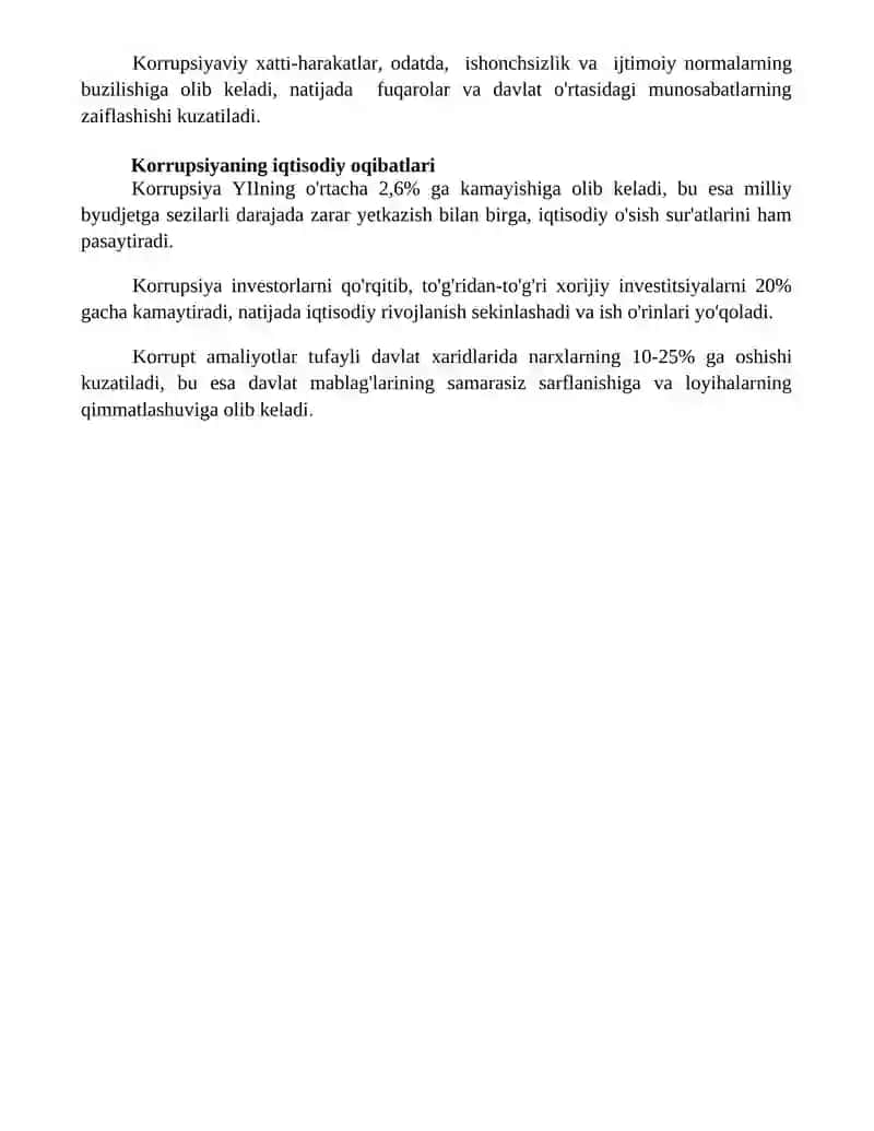 Korrupsiyaning mohiyati va uning oqibatlari 4