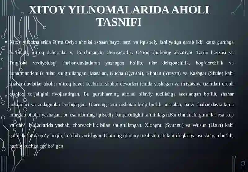 O‘rta Osiyoning qadimgi aholisi haqida Xitoy manbalari 4