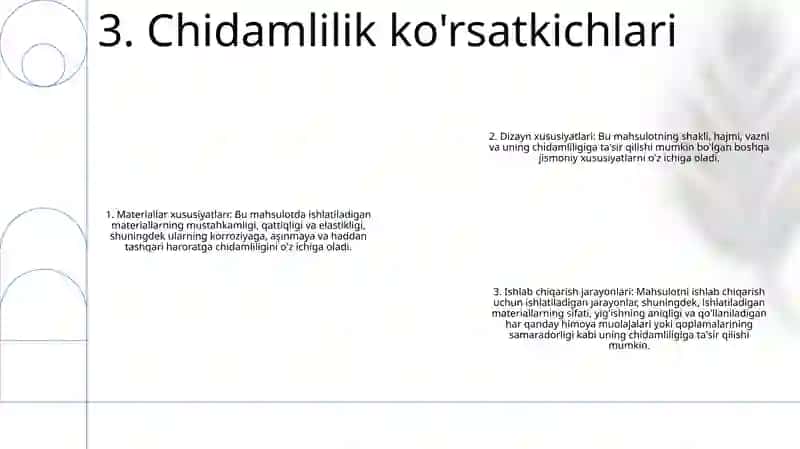 Mahsulot Sifati Ko‘Rsatkichlari Turlari 4