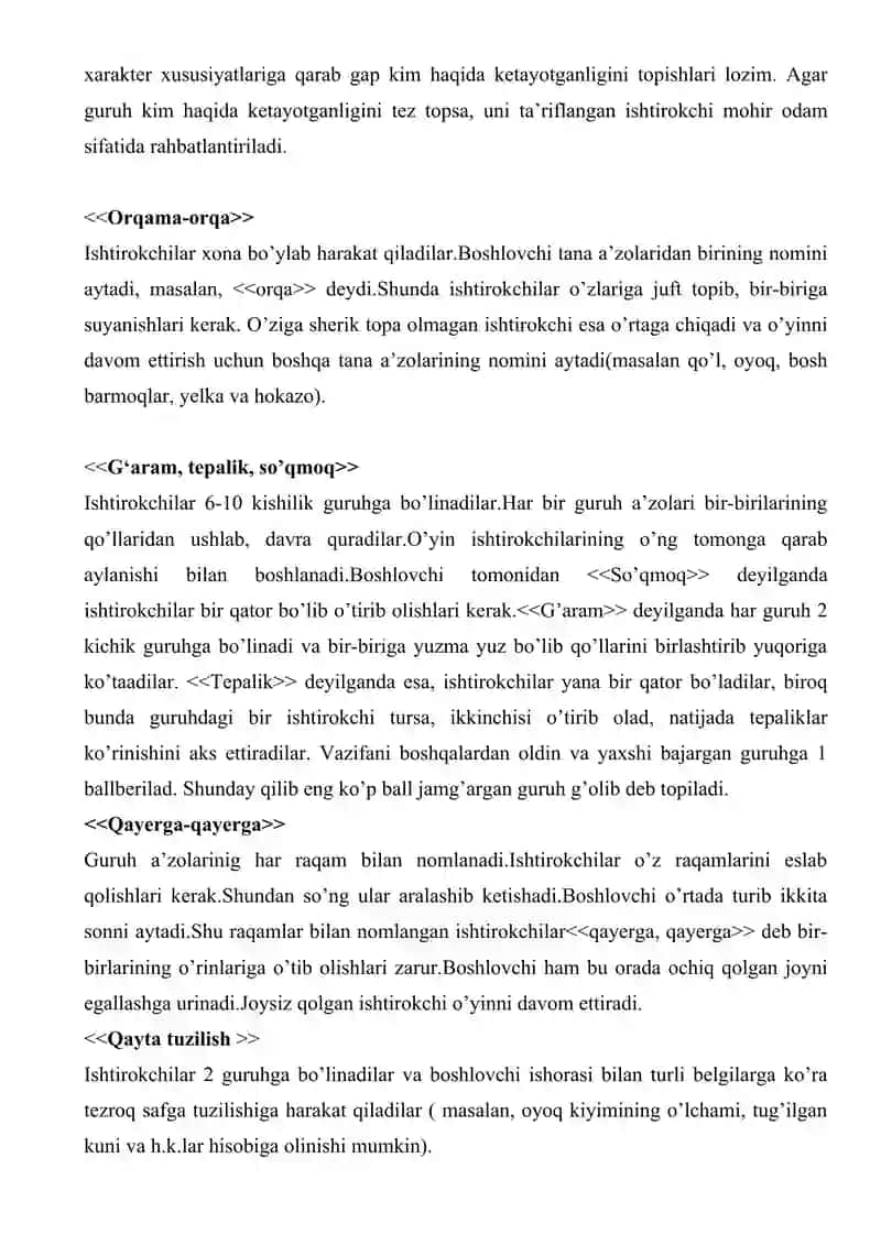 PSIXOLOGIK TRENING O'YINLAR 4