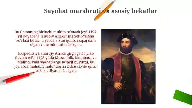 Vasko da Gamaning geografik sayohati 4