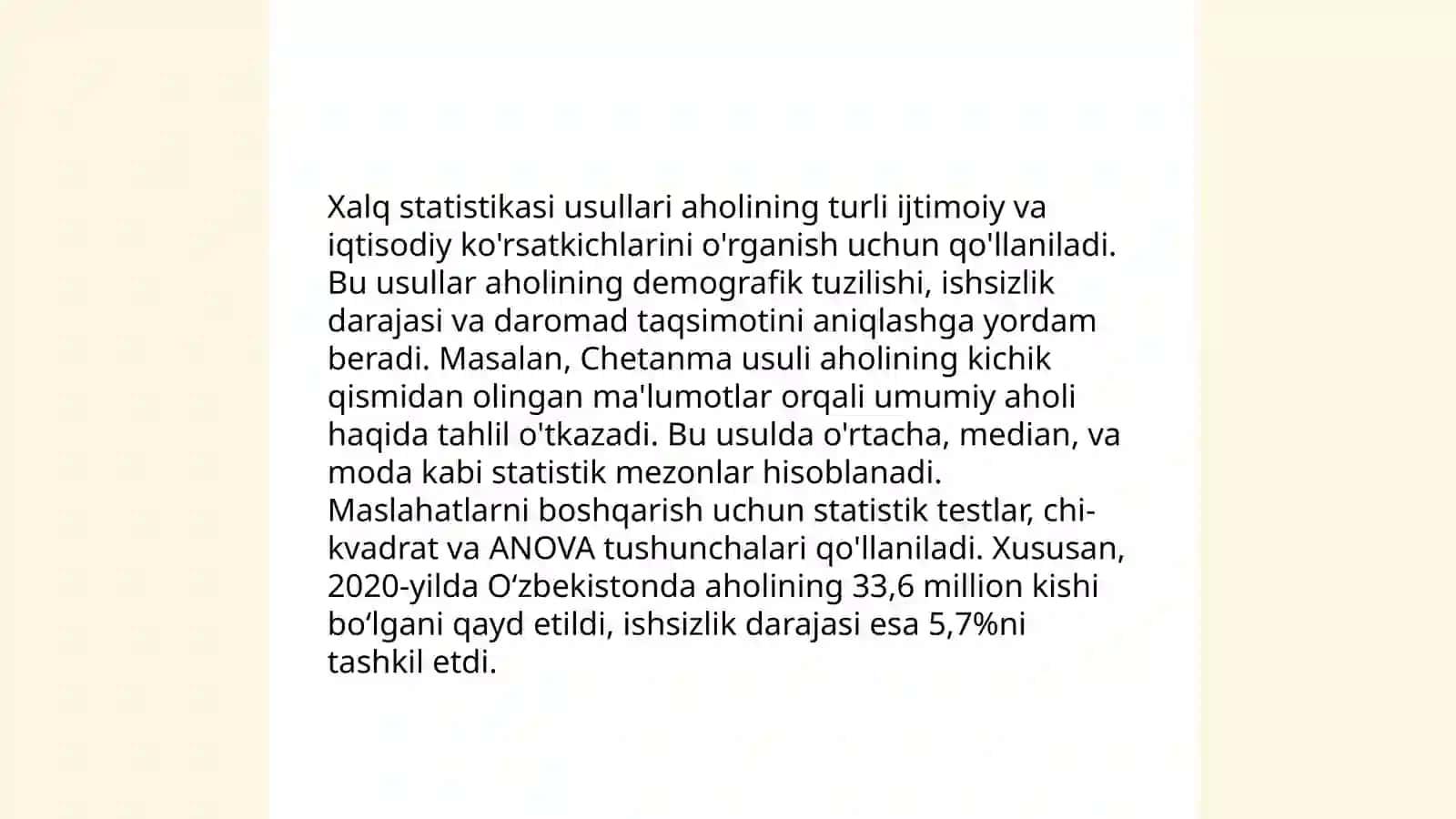 Xaliq statistikasi 4