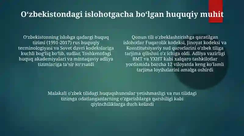 Hujjat tilini o'zbeklashtirishga qaratilgan islohotlar 4