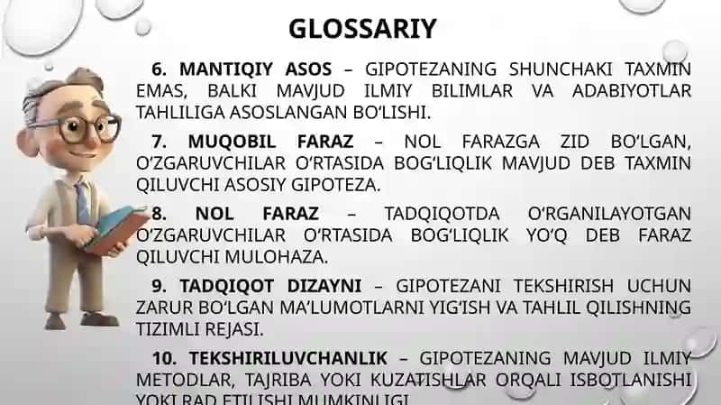 Tadqiqot savollari va gipotezalarini ishlab chiqish 4