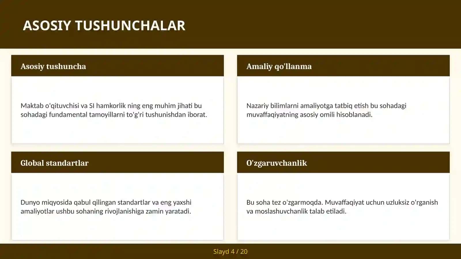 Maktab o'qituvchisi va SI hamkorlik 4