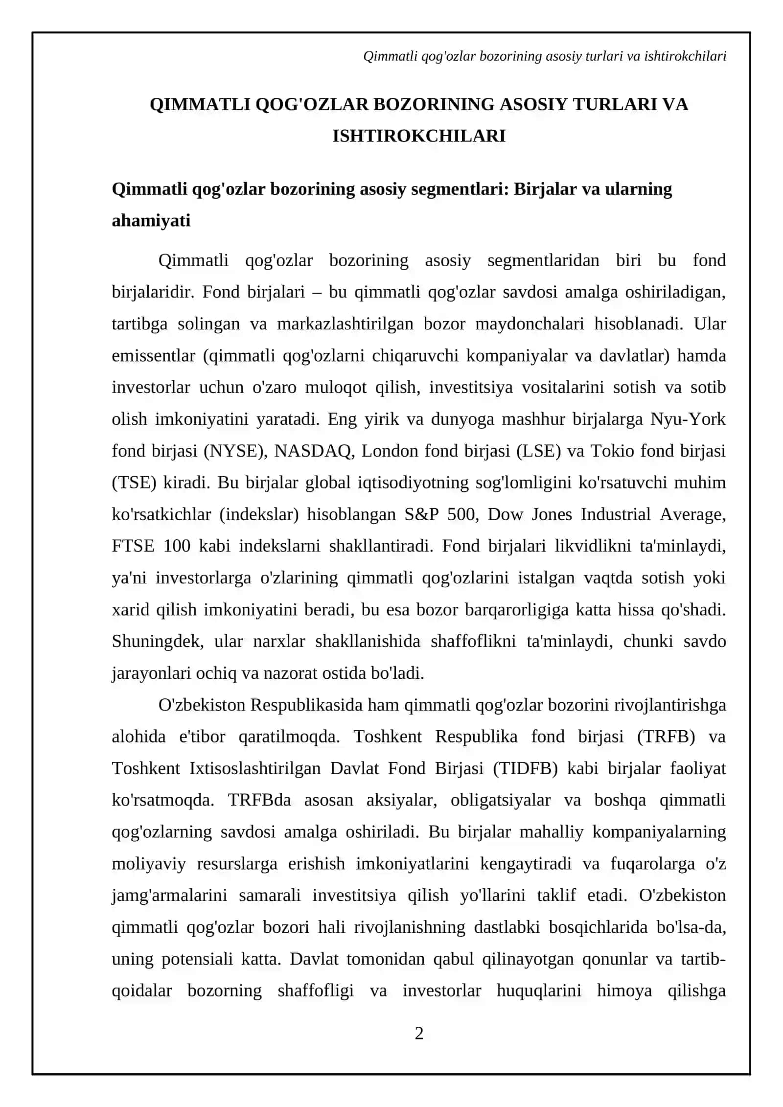 QIMMATLI QOG'OZLAR BOZORI 4