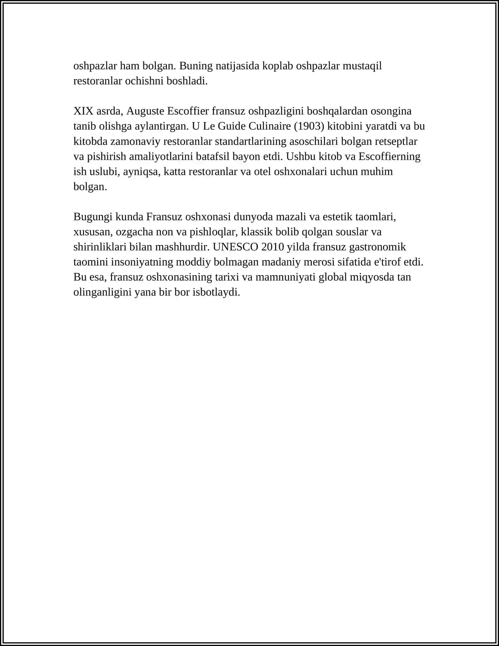 FRANSIYA OVQATLANISH MADANIYATI 4