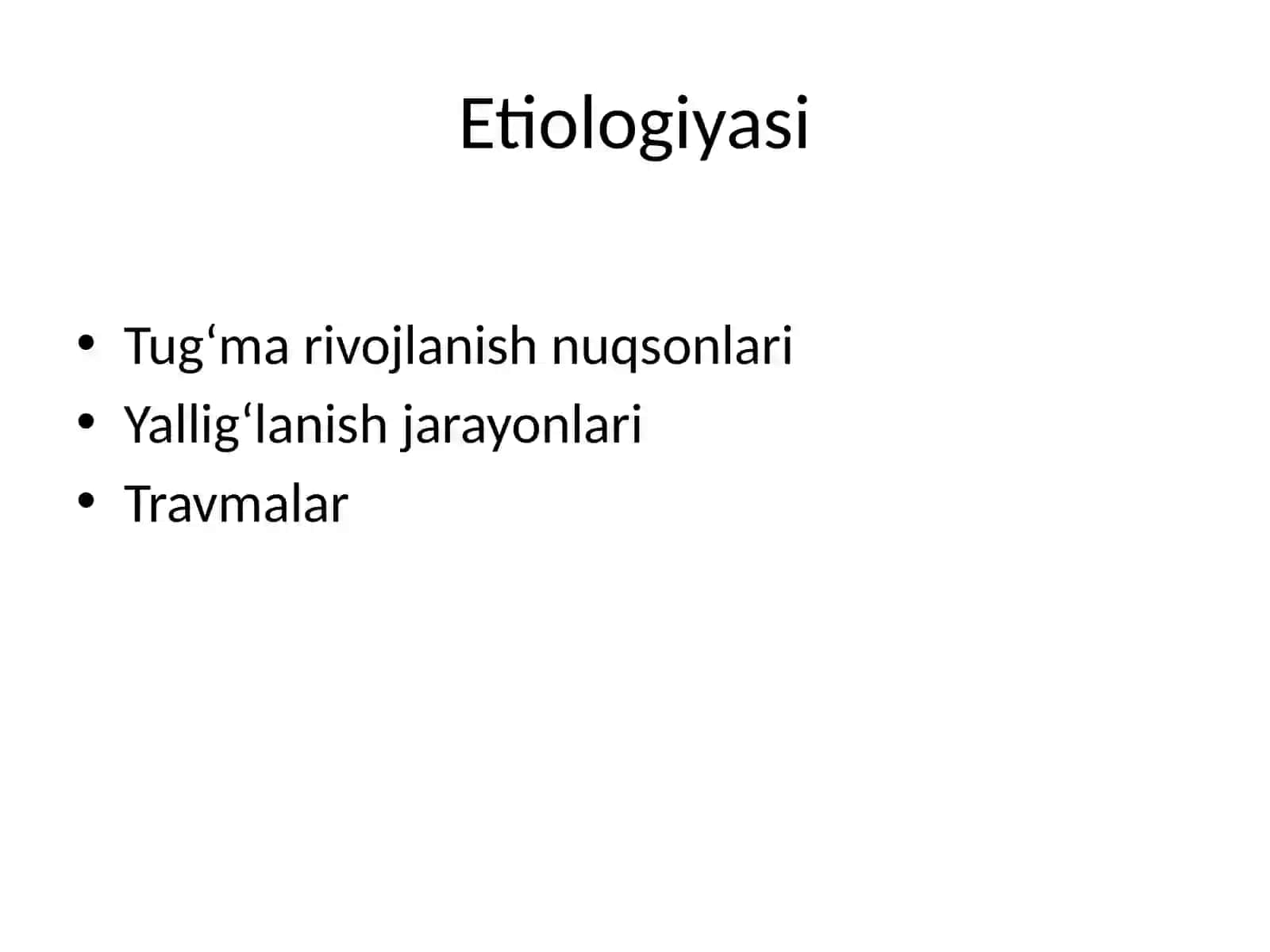 O‘pka noparazitar kistalari 4