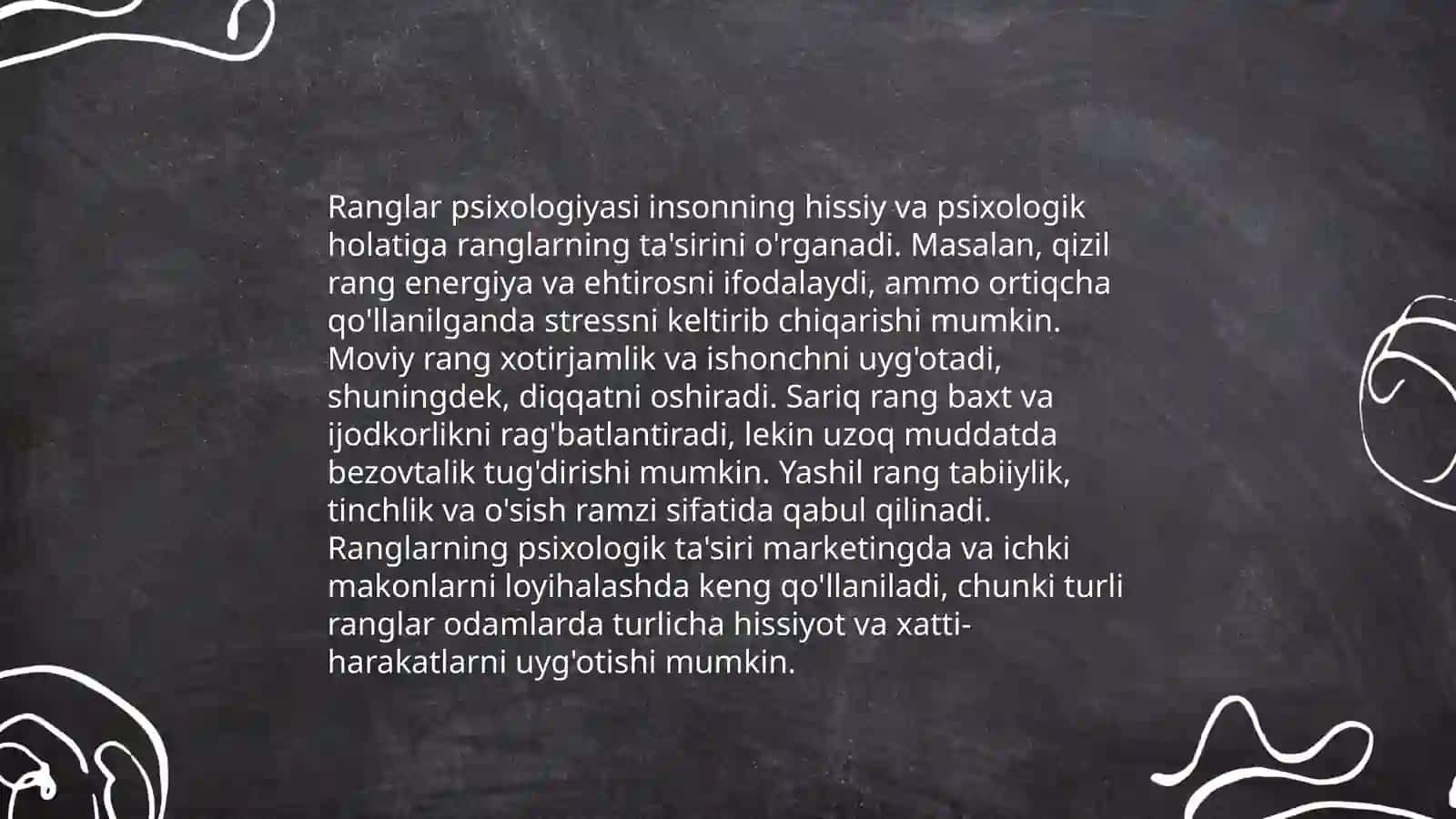 Badiy bezak sanʼati fanida rang va kompozitsiya 4
