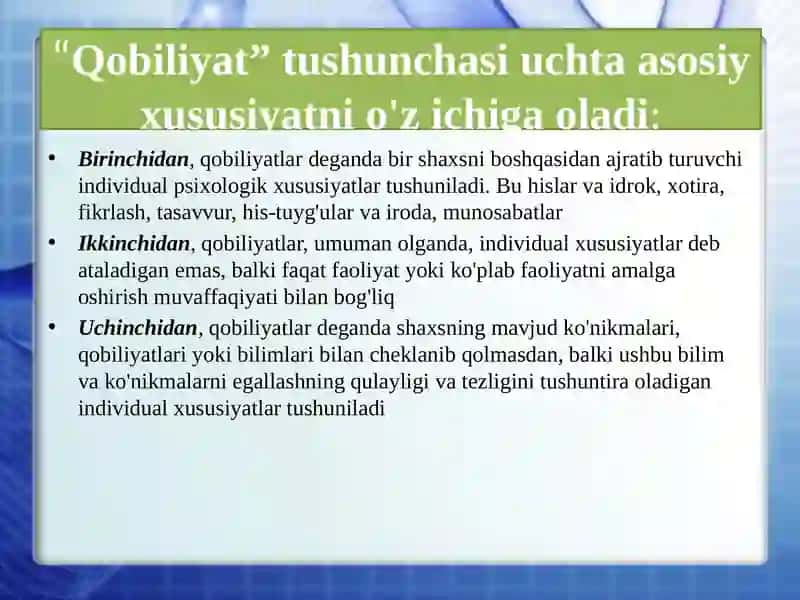 Qobiliyat va Iqtidor 4