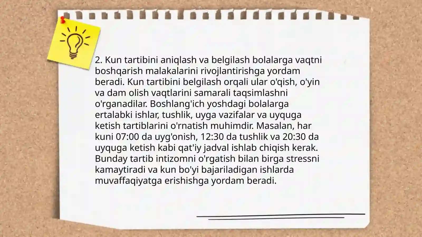 Vaqtni chamalashga o'rgatish 4