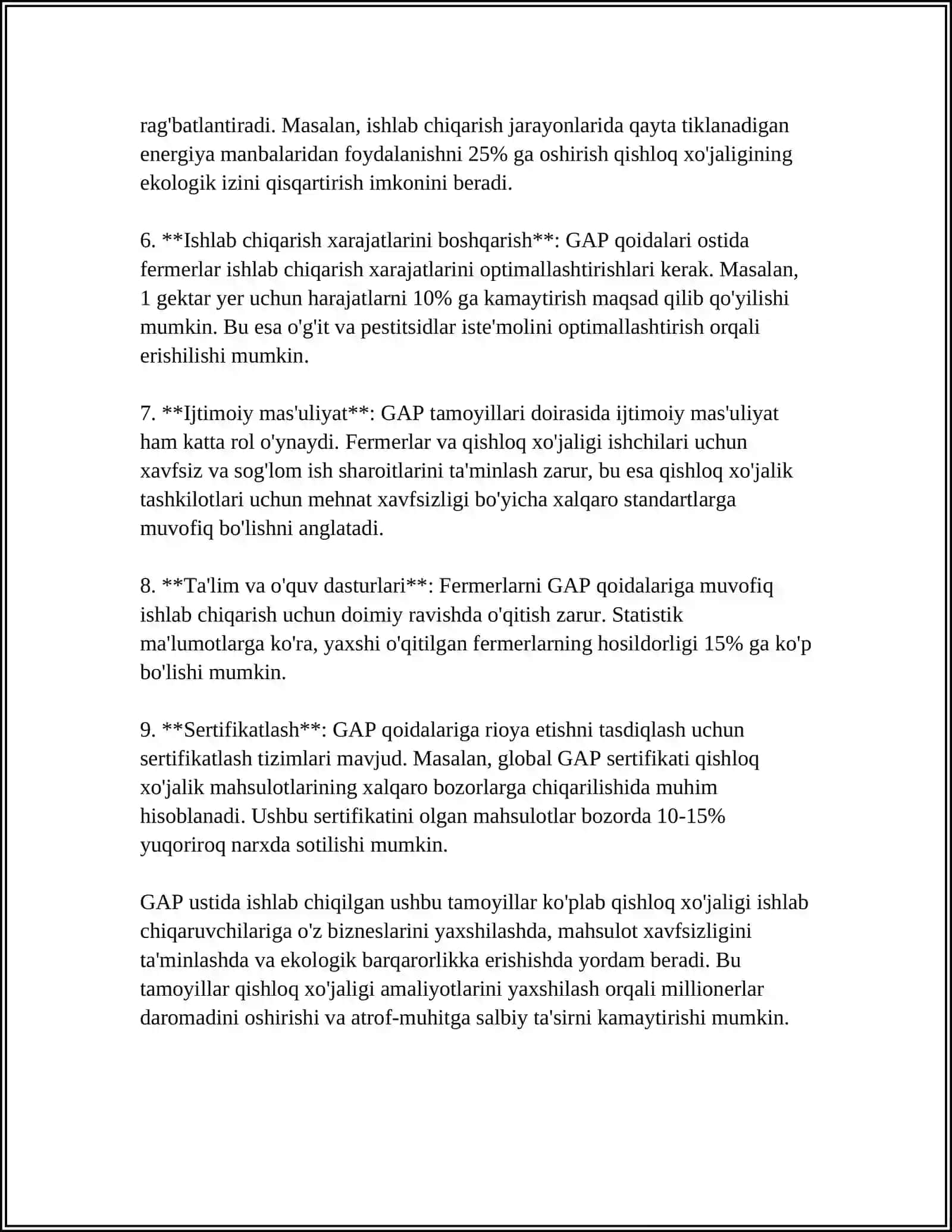 GAP Ustida Ishlashga oid Mustaqil Ishlar 4