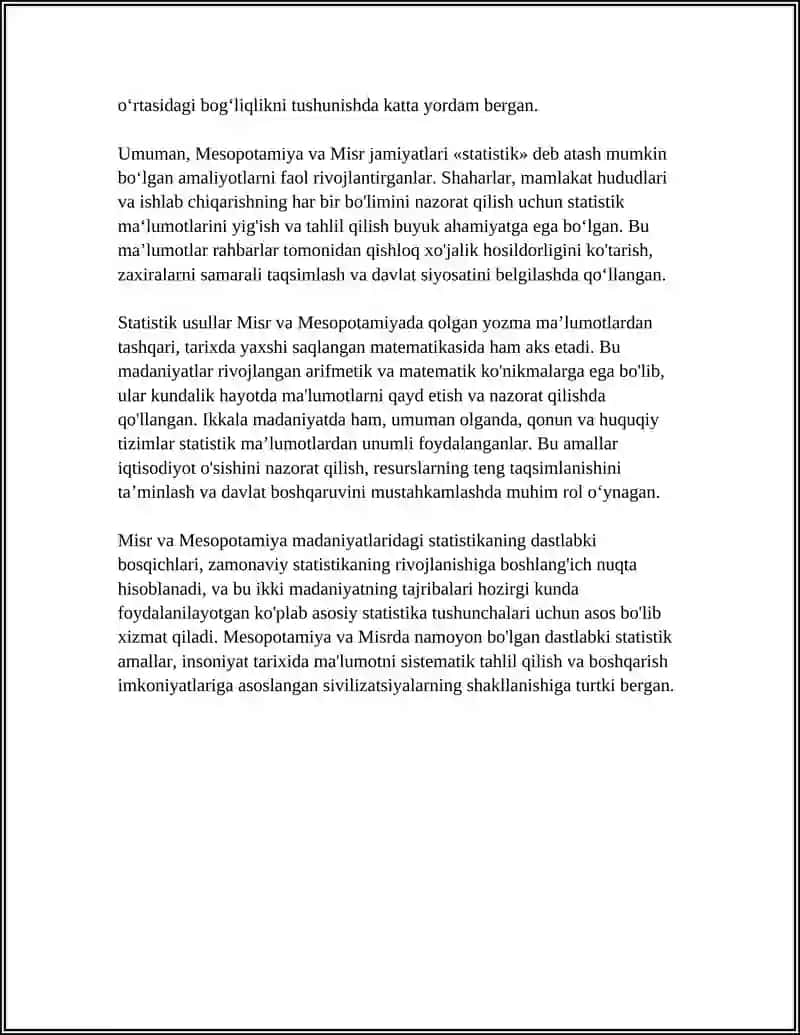 STATISTIKANING PAYDO BOʻLISH TARIXI VA RIVOJLANISHI 4