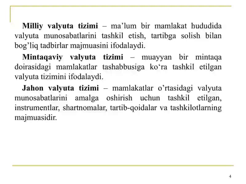 Jahon valyuta tizimi 4