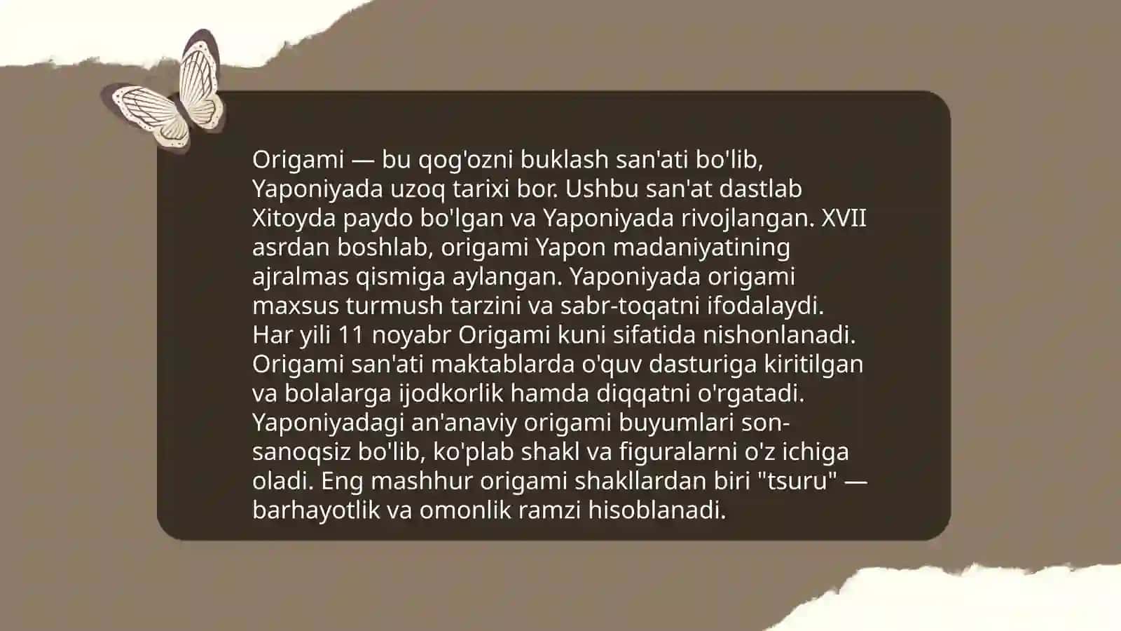 Origami san'atining rivojlanish tarixi 4