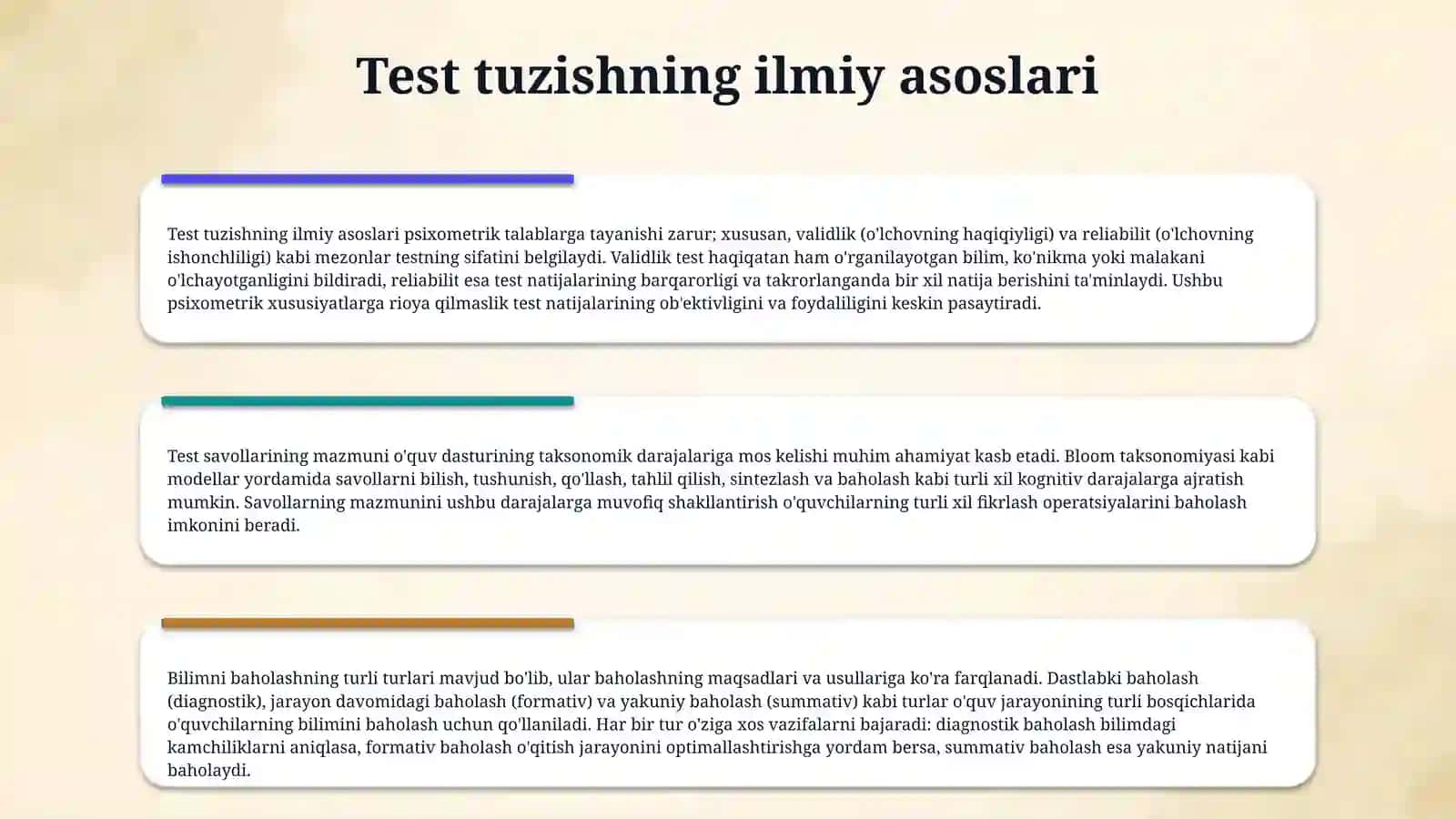 Pedagogik testlarni tuzish metodikasi 4