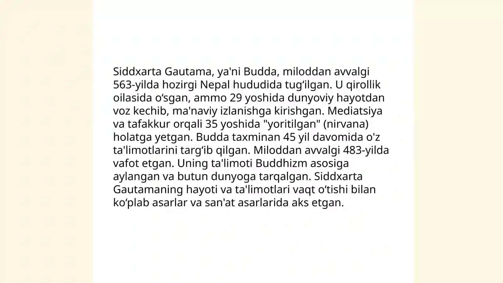Buddaviylikning vujudga kelishi taʼlimoti manbalari 4