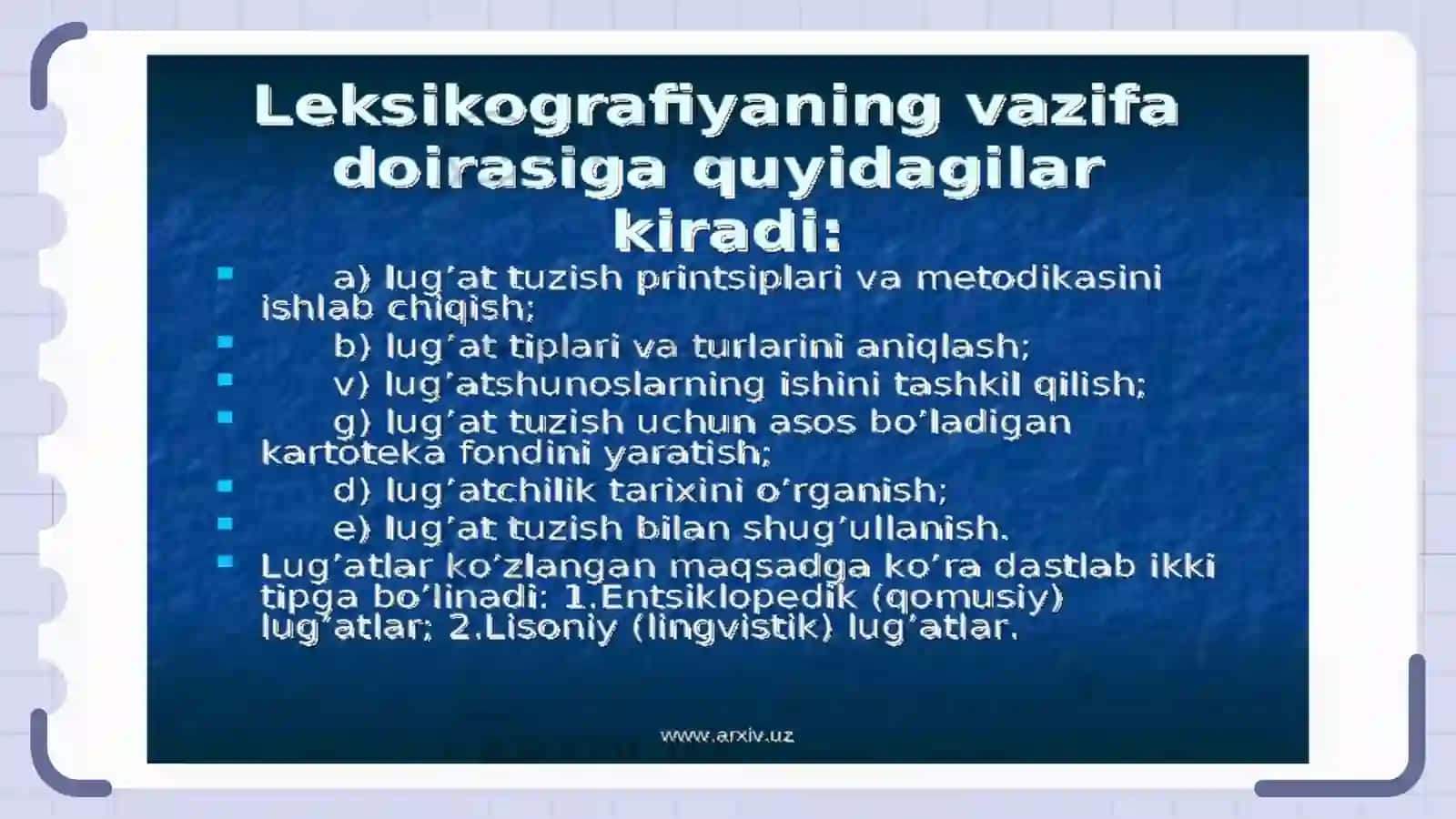 O'zbek tili  leksikografiyasining taraqqiyot bosqichlari 4