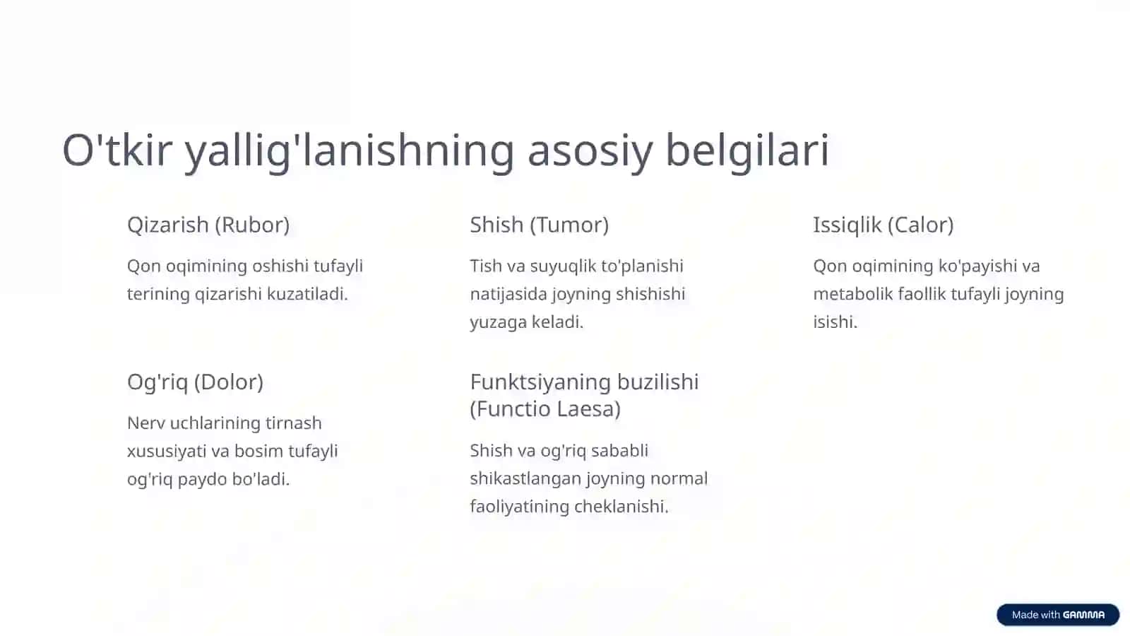 Yallig'lanish: Tana himoyasining kaliti 4
