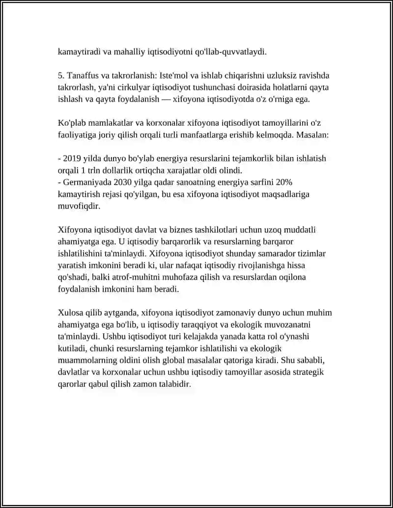 Xifoyona iqtisodiyot 4