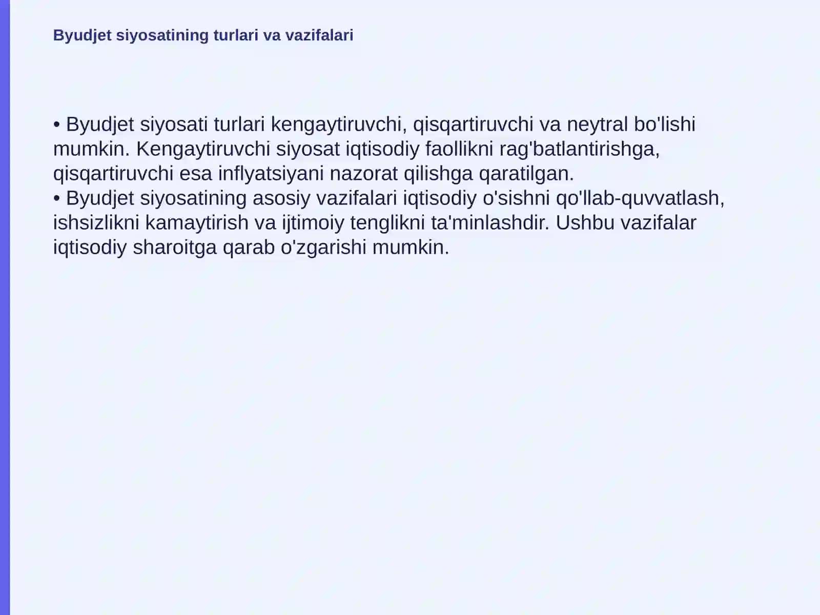 Iqtisodiyotda byudjet siyosati 4