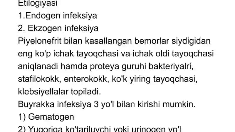 Siydik-tanosila'zolarining nospetsifik yallig'lanish kasalliklari 4
