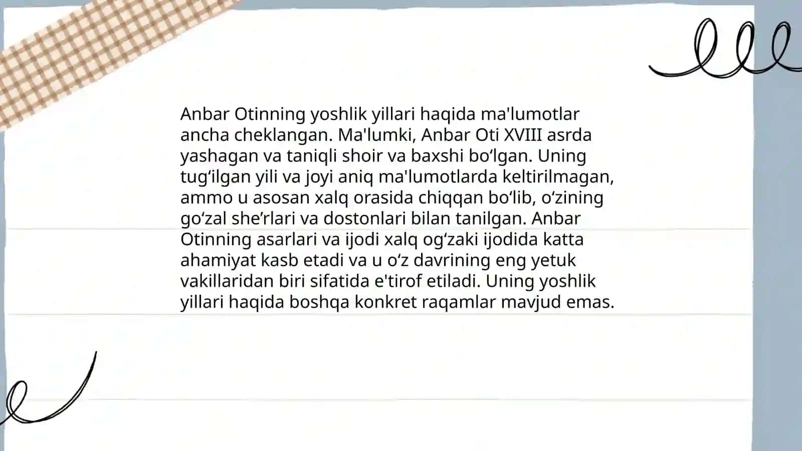 Anbar Otin hayoti va ijodi 4