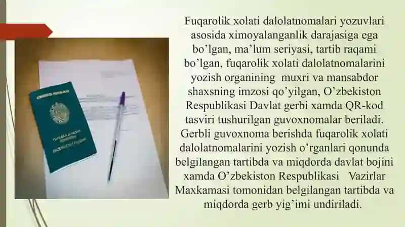 Fuqarolik Holati Dalolatnomalari 4