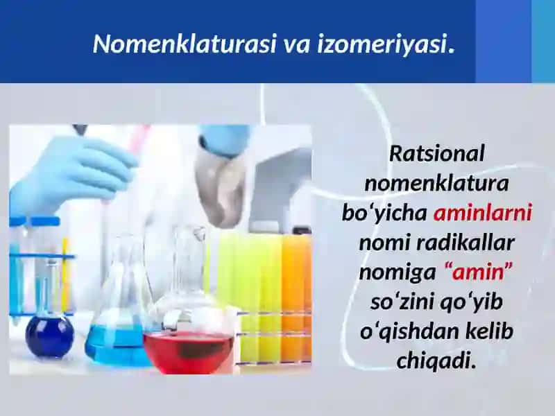 Aminlar va Aromatik Aminlar. Olinishi va xossalari 4