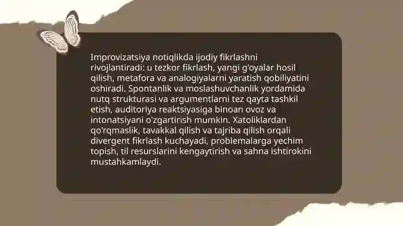 Improvizatsiyaning notiqlik mahoratidagi o'rni 4