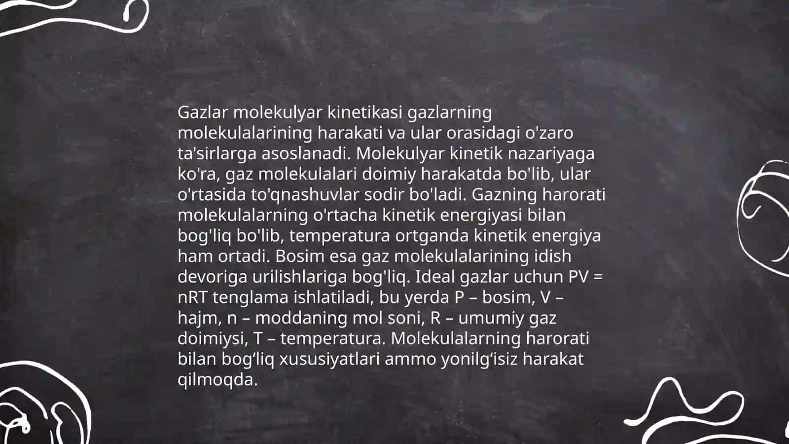 Modda tuzulishining molekulyar kinitik nazaryasi 4