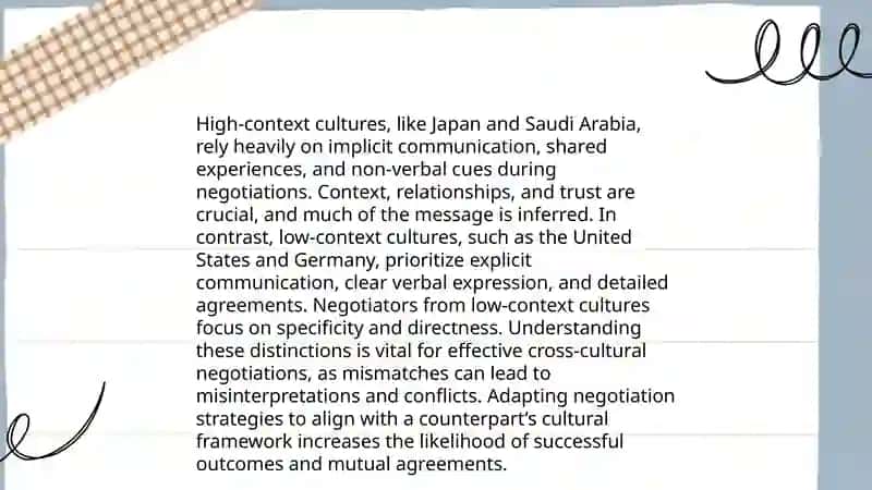 The influence of culture on negotiating 4
