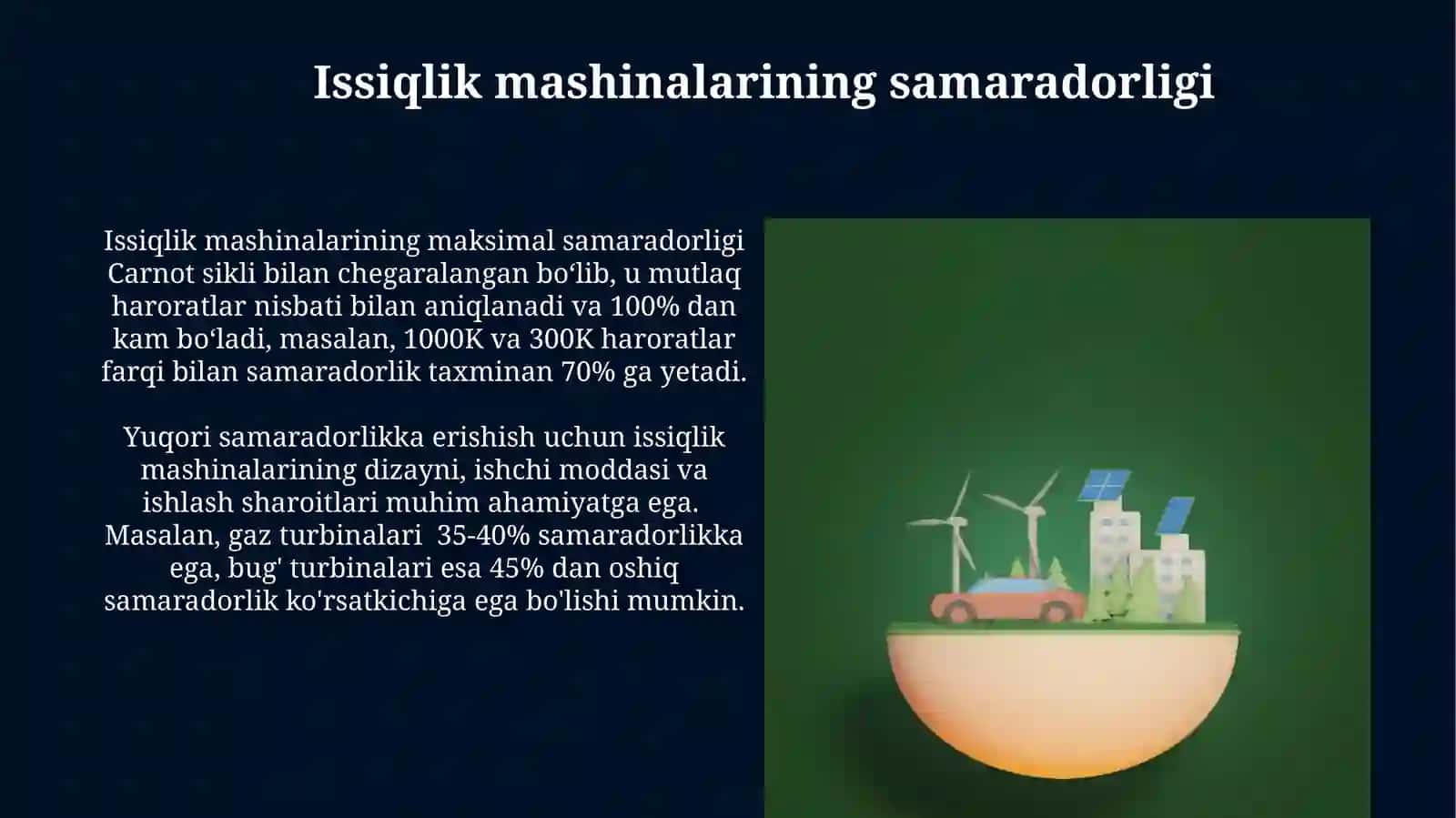 Issiqlik dvigatellari va Ekalogiya 4