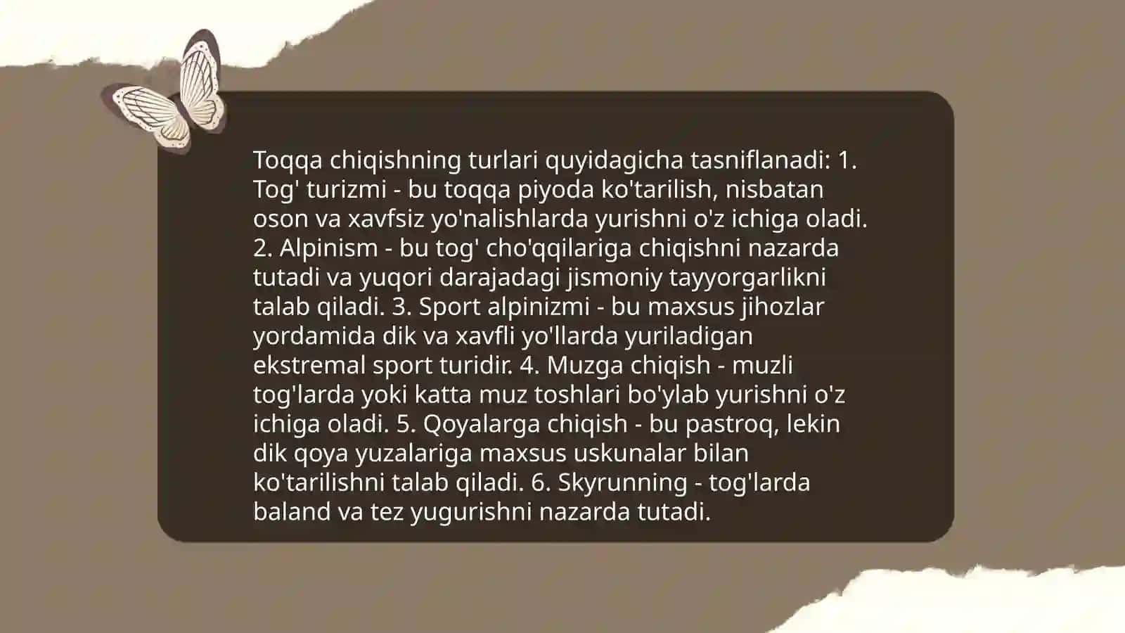 Toqqa chiqishning tarixi 4