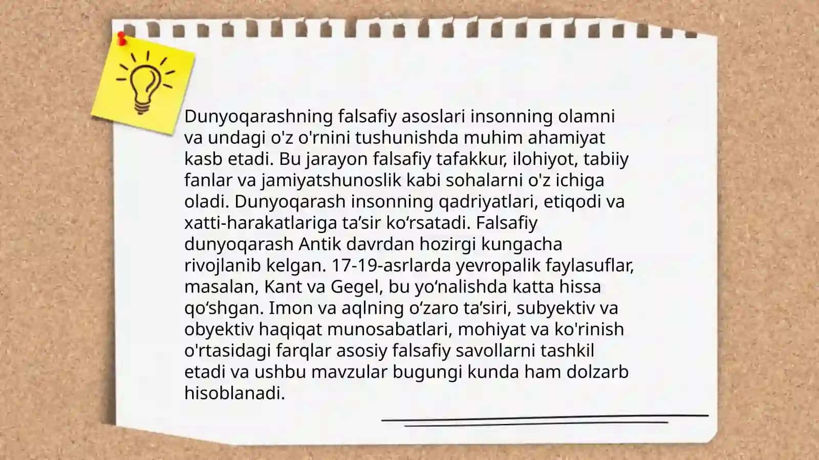 Dunyoqarash va uning tarixiy turlari 4