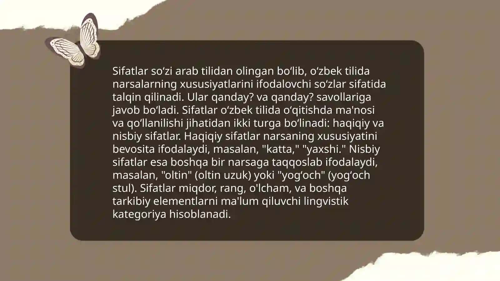 Morfologiya. Sóz turkumlari 4