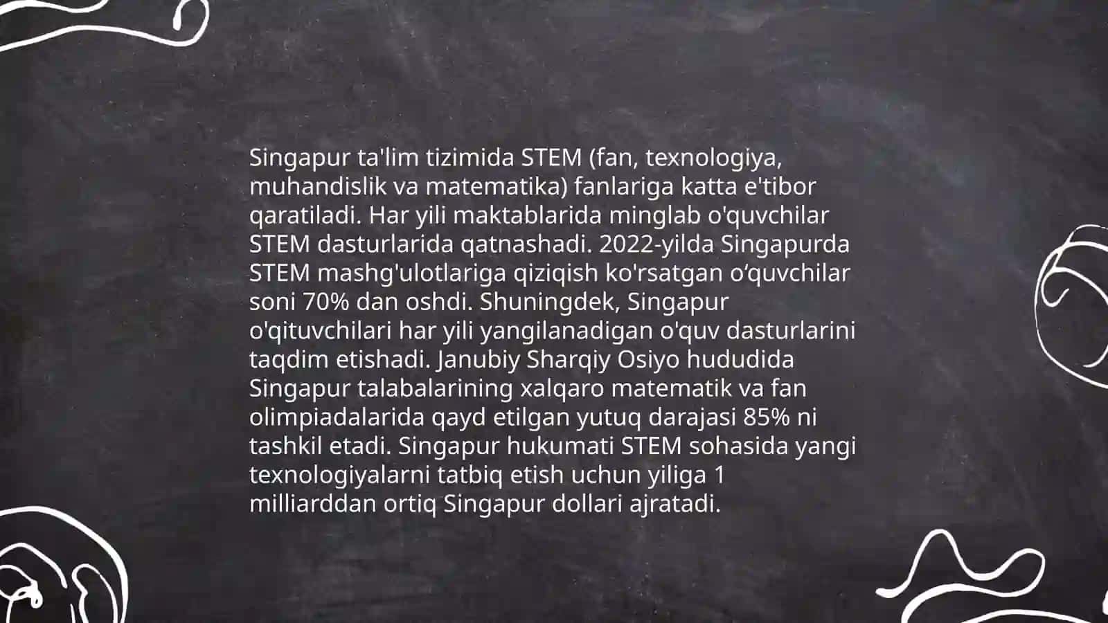 Singapur taʼlim tizimining oʻziga xos xususiyatlari va tahlili 4